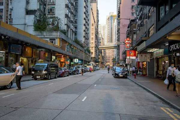 Het Uitzicht Stad Van Shek Tong Tsui Hong Kong April — Stockfoto