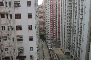 24 Haziran 2020 'de, Hong Kong' da Kennedy Town 'da bir apartman dairesi.