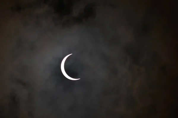 The earth covers the sun in a beautiful solar eclipse.