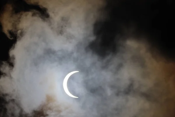 Earth Covers Sun Beautiful Solar Eclipse — Stock Photo, Image
