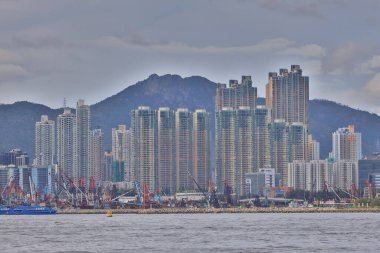 Tai Kok Tsui 'de bir mimari, hk 1 Temmuz 2020 