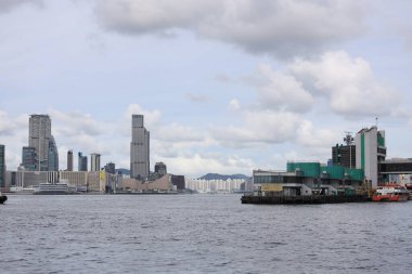 Hong Kong - Victoria Habor 'da Macau Feribot Terminali. 1 Temmuz 2020