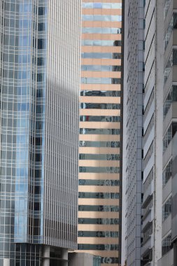 Hong Kong 'daki ofis penceresi duvarı. 1 Temmuz 2020 