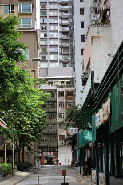 Het Stadsgezicht Van Kantoorgebouwen Sheung Wan Juli 2020 — Stockfoto