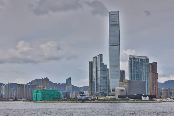 Halbinsel Kowloon Und Victoria Harbour Mit Hochhäusern Westlichen Kulturbezirk Juli — Stockfoto