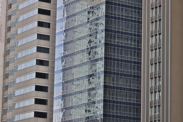 Muur Van Het Kantoorraam Hong Kong Juli 2020 — Stockfoto