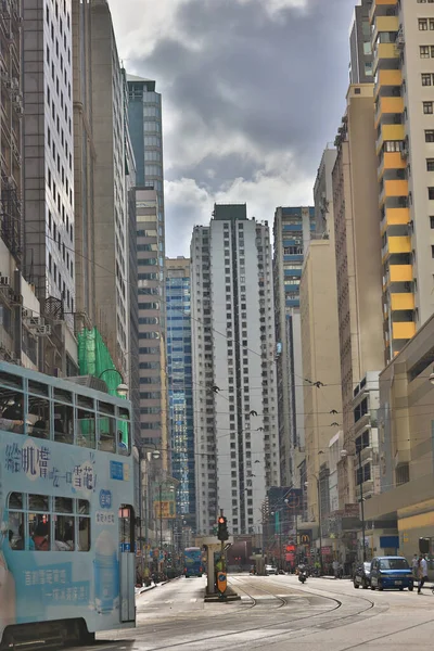 Вид Город Офисных Зданиях Sheung Wan July 2020 — стоковое фото