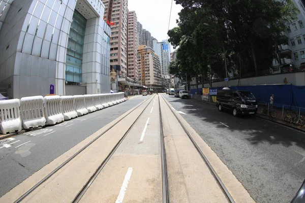 Juillet 2020 Été Île Hong Kong Vue Sur Rue — Photo