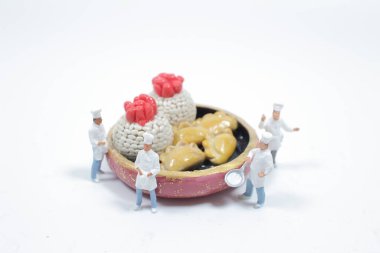 Profesyonel aşçıların grup figürü 