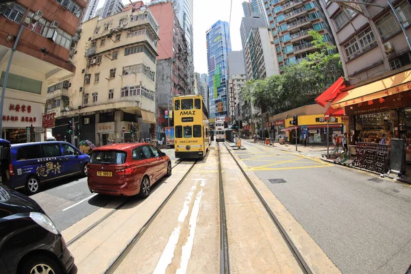 Июля 2020 Года Вид Улицу Острова Гонконг — стоковое фото