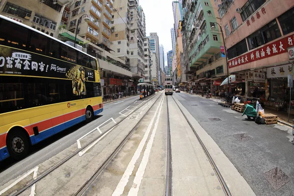 Juli 2020 Zomer Van Eiland Hong Kong Straatbeeld — Stockfoto