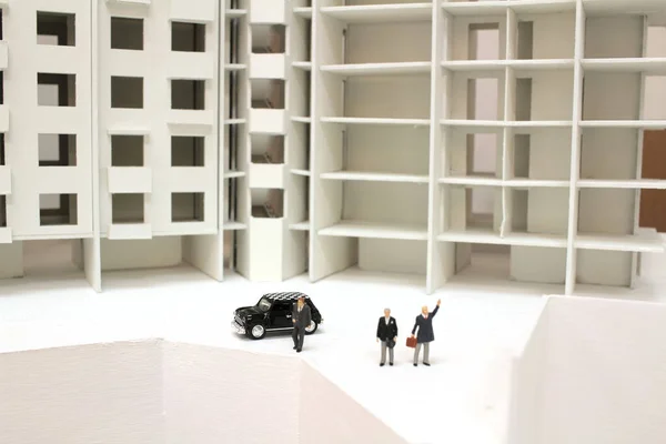Ein Modellbau Maßstab Fußboden Architektonisch Mit Figur — Stockfoto