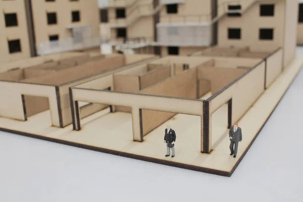 Ein Modellbau Maßstab Fußboden Architektonisch Mit Figur — Stockfoto