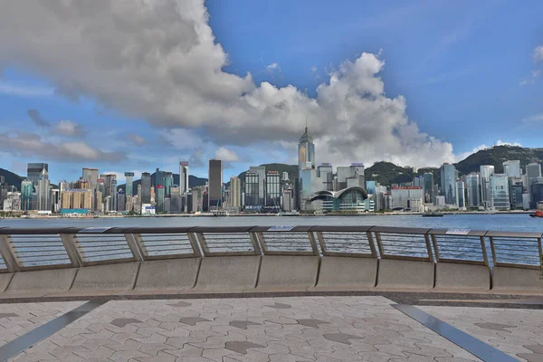 stock image Avenue of Stars is located along the Victoria Harbor  18 July 2020