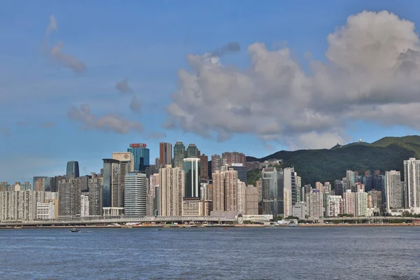 Hong Kong Victoria Harbor Hora Verano Julio 2020 — Foto de Stock