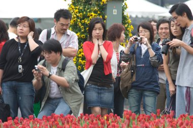 24 Mart 2007 Hong Kong Çiçek Fuarı 'nda çiçek ve bitkiler sergilendi 