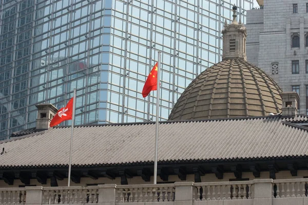 Eine Rote Fahne Gebäude Des Legislativrates April 2007 — Stockfoto