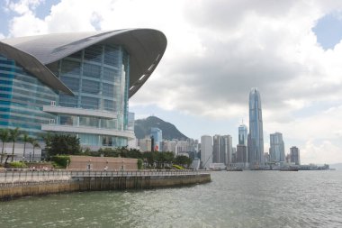 30 Mayıs 2007 'de, Hong Kong' daki Skyline adasının manzarası. 