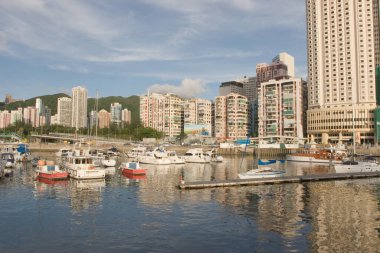 30 Mayıs 2007 'de, Hong Kong' daki Skyline adasının manzarası. 