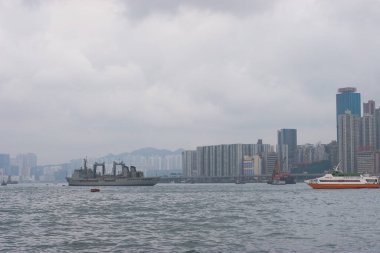 Victoria Limanı 'nın doğusunda, Hong Kong' da 30 Mart 2007