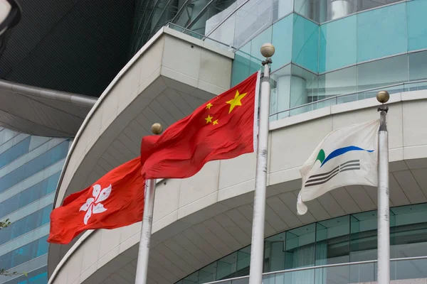 Die Chinesische Nationalflagge März 2007 Hongkong — Stockfoto