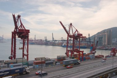 18 Haziran 2007, Hong Kong 'daki Kwai tsing bölgesi. 