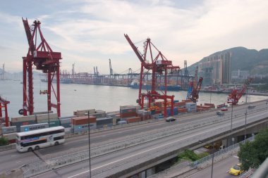 18 Haziran 2007, Hong Kong 'daki Kwai tsing bölgesi. 