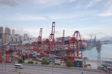 18 Haziran 2007, Hong Kong 'daki Kwai tsing bölgesi. 