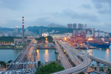 18 Haziran 2007, Hong Kong 'daki Kwai tsing bölgesi. 