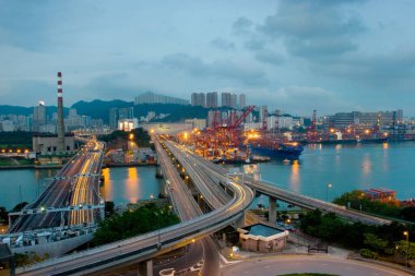 18 Haziran 2007, Hong Kong 'daki Kwai tsing bölgesi. 