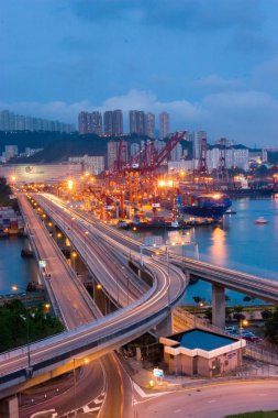 18 Haziran 2007, Hong Kong 'daki Kwai tsing bölgesi. 
