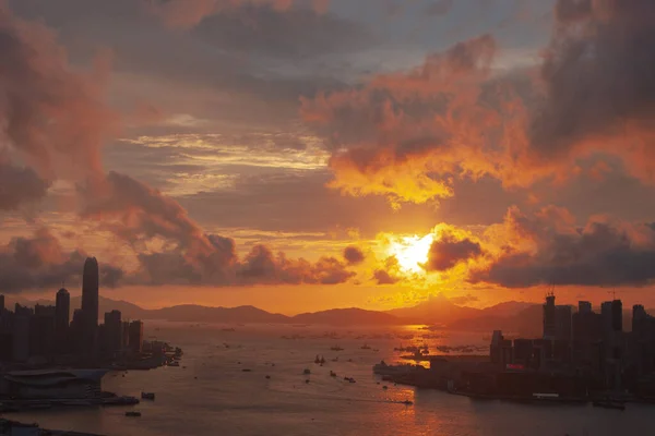 June 2007 Hong Kong Landscape View Red Incense Burner Summitak — Stock Photo, Image