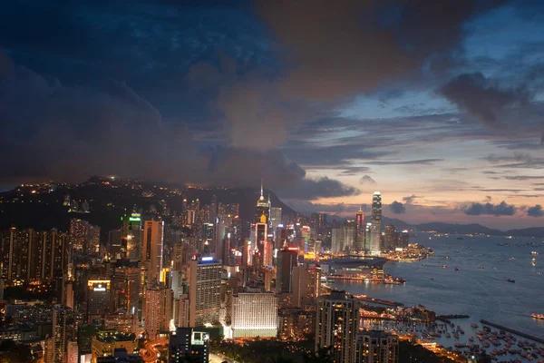 Giugno 2007 Hong Kong Paesaggio Vista Red Incense Burner Summitak — Foto Stock