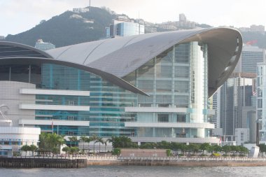 Victoria Limanı ve Kongre Merkezi, Hong Kong, Çin 8 Temmuz 2007