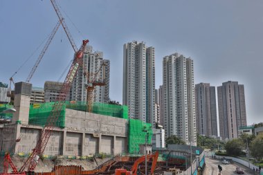 Wong Chuk Hang deposunun inşaat alanı, 6 Eylül 2020