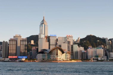 Victoria Limanı ve Kongre Merkezi, Hong Kong, Çin 3 Ağustos 2007