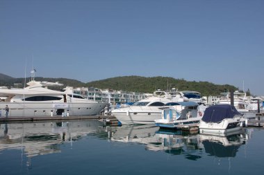 Sai Kung Hong Kong 'daki Marina Koyu. 1 Aralık 2007