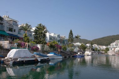 Sai Kung Hong Kong 'daki Marina Koyu. 1 Aralık 2007