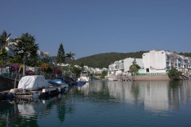 Sai Kung Hong Kong 'daki Marina Koyu. 1 Aralık 2007