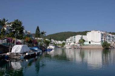 Sai Kung Hong Kong 'daki Marina Koyu. 1 Aralık 2007