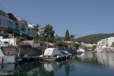 Sai Kung Hong Kong 'daki Marina Koyu. 1 Aralık 2007
