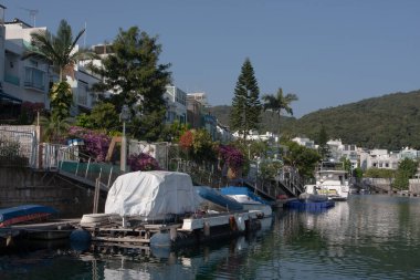 Sai Kung Hong Kong 'daki Marina Koyu. 1 Aralık 2007