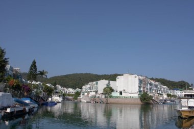 Sai Kung Hong Kong 'daki Marina Koyu. 1 Aralık 2007