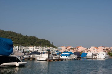Sai Kung Hong Kong 'daki Marina Koyu. 1 Aralık 2007