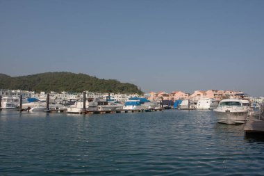 Sai Kung Hong Kong 'daki Marina Koyu. 1 Aralık 2007