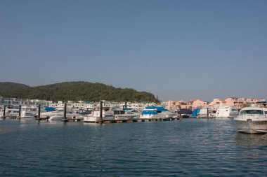 Sai Kung Hong Kong 'daki Marina Koyu. 1 Aralık 2007