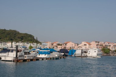 Sai Kung Hong Kong 'daki Marina Koyu. 1 Aralık 2007