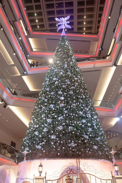Kerstboom Festival Wandeling Winkelcentrum Hong Kong Dec 2007 — Stockfoto