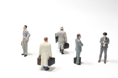 Toplantıdaki küçük işletme figürü 