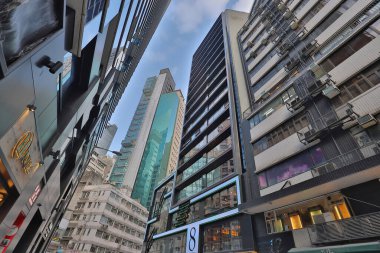 14 Eylül 2020, Sheung Wan 'daki Modern şehir gökdelenleri.